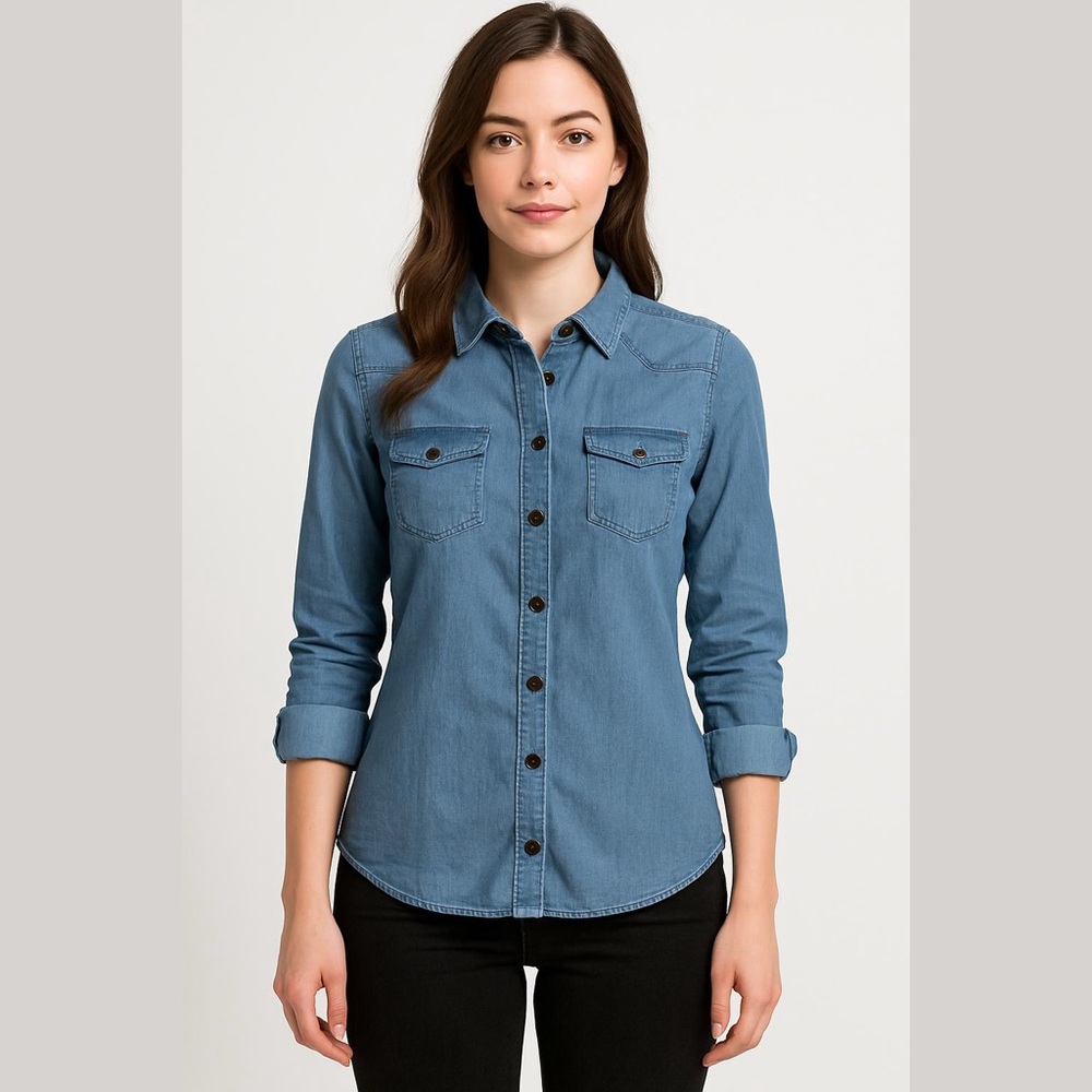 ✨ Highway Jeans Sky Blue Cotton Shirt